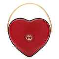 Gucci Snakeskin Broadway Mini Heart Top Handle Bag Rasberry Candy