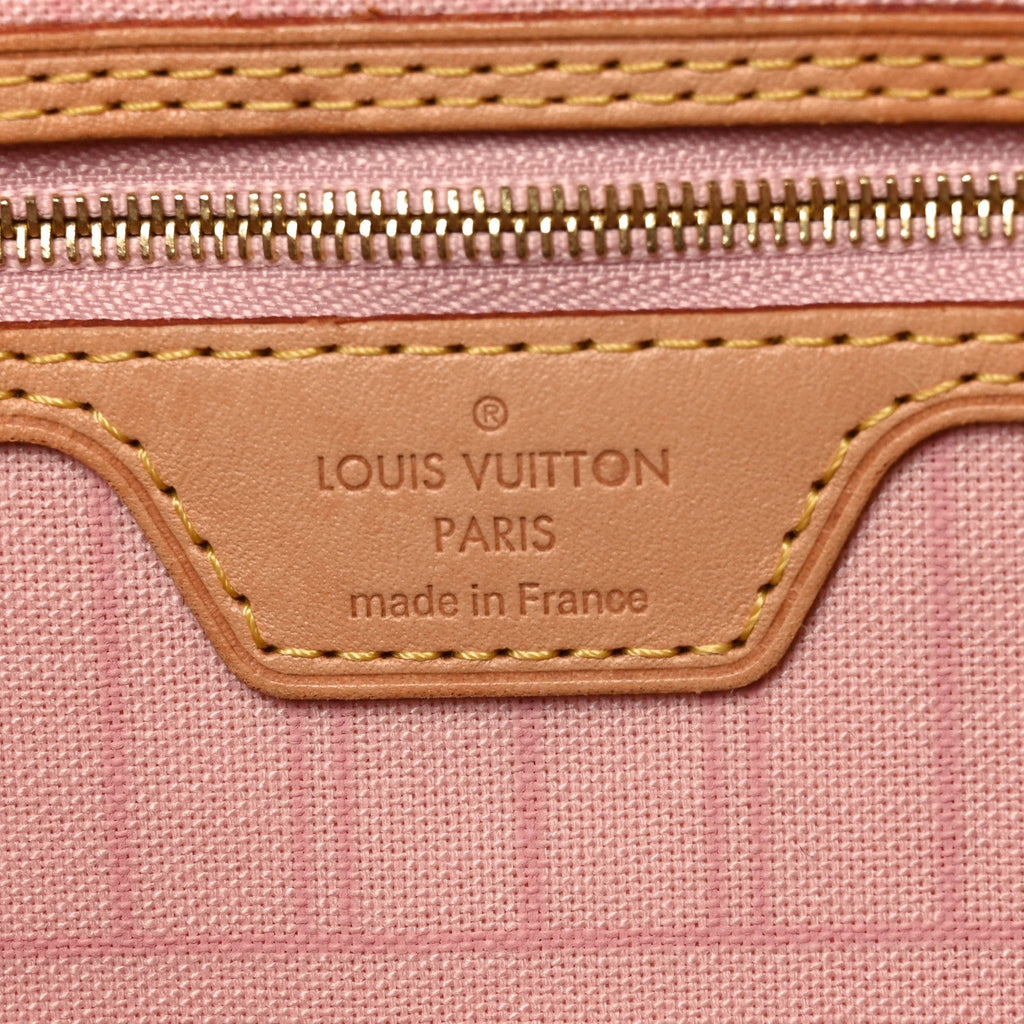 Louis Vuitton Damier Azur Neo Neverfull MM Rose Ballerine