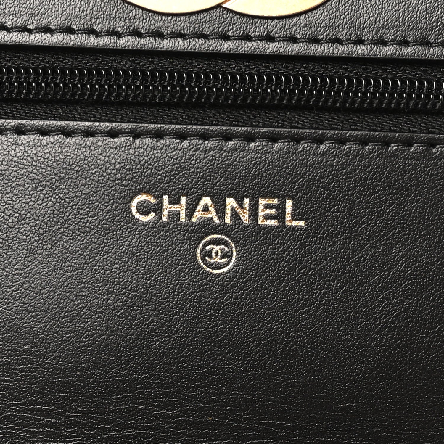 Chanel Caviar Quilted Camellia Wallet On Chain WOC Black