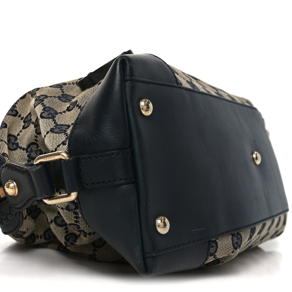 Gucci Monogram Brick Lane Small Boston Navy