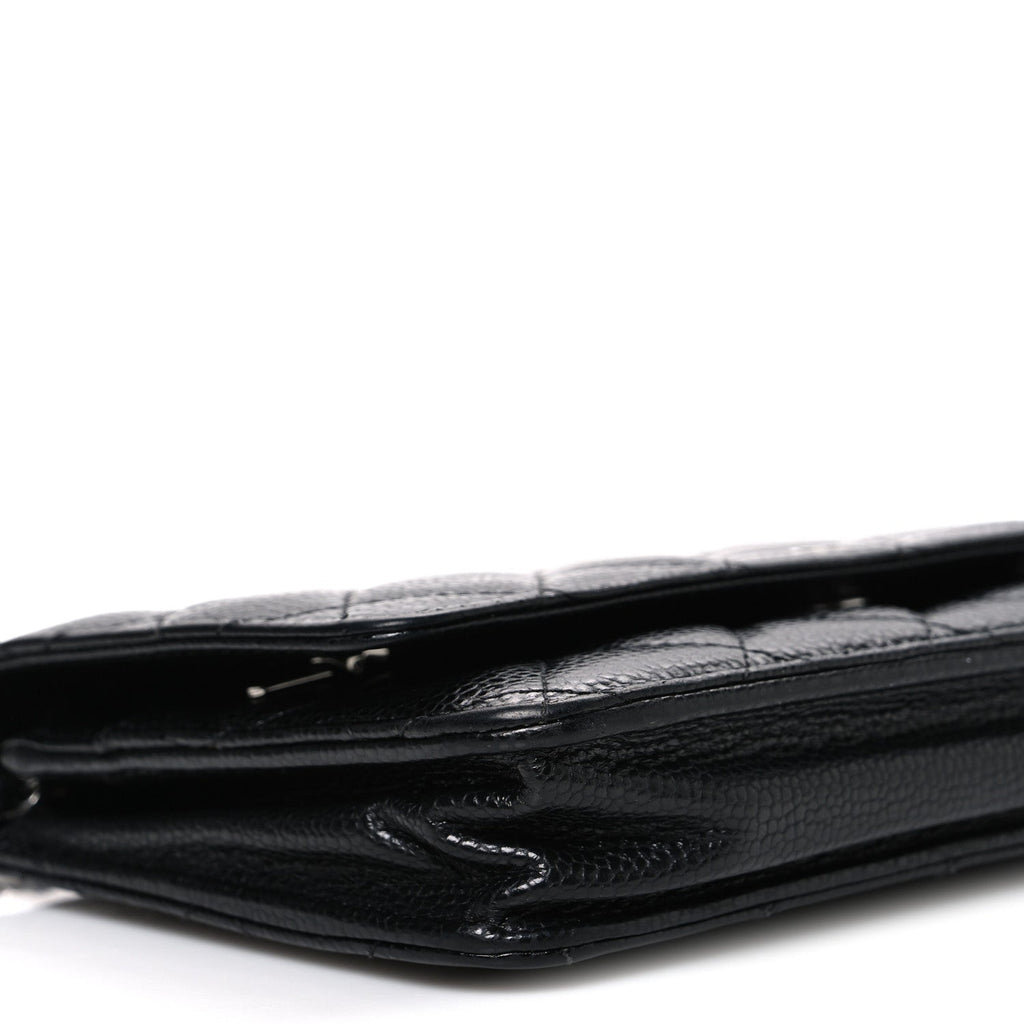 Chanel Caviar Quilted Wallet on Chain WOC Black