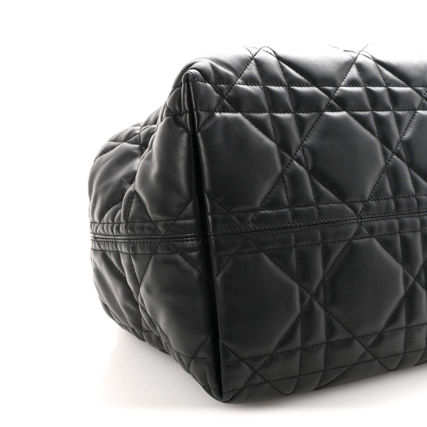 Christian Dior Calfskin Macrocannage Large Toujours Black