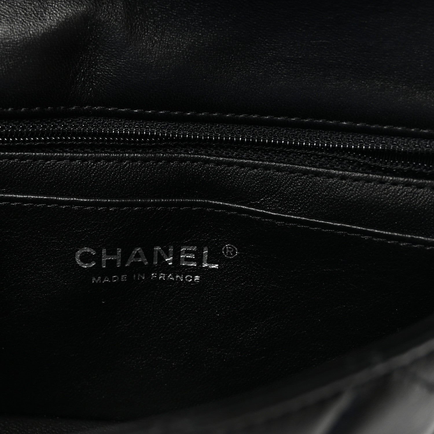 Chanel Lambskin Quilted Mini Rectangular Flap Black