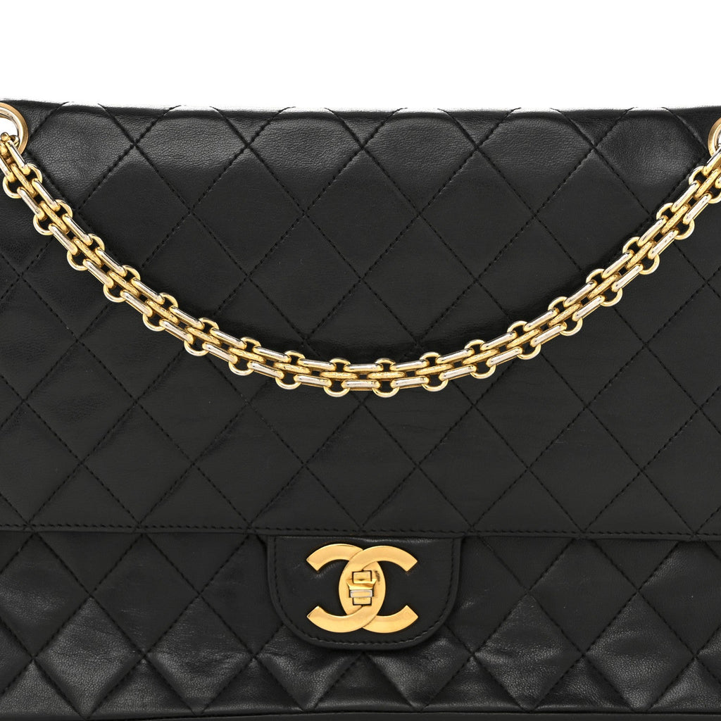 Chanel Lambskin Quilted Small Double Flap Black