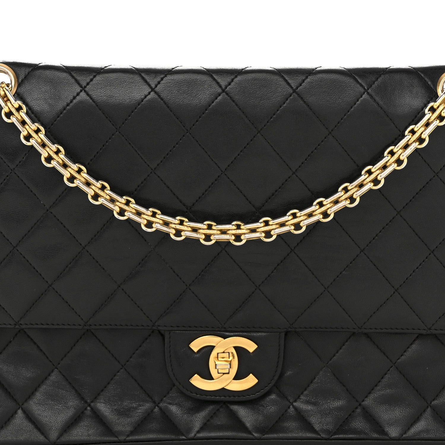 Chanel Lambskin Quilted Small Double Flap Black