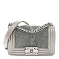 Chanel Galuchat Stingray Small Boy Flap Silver