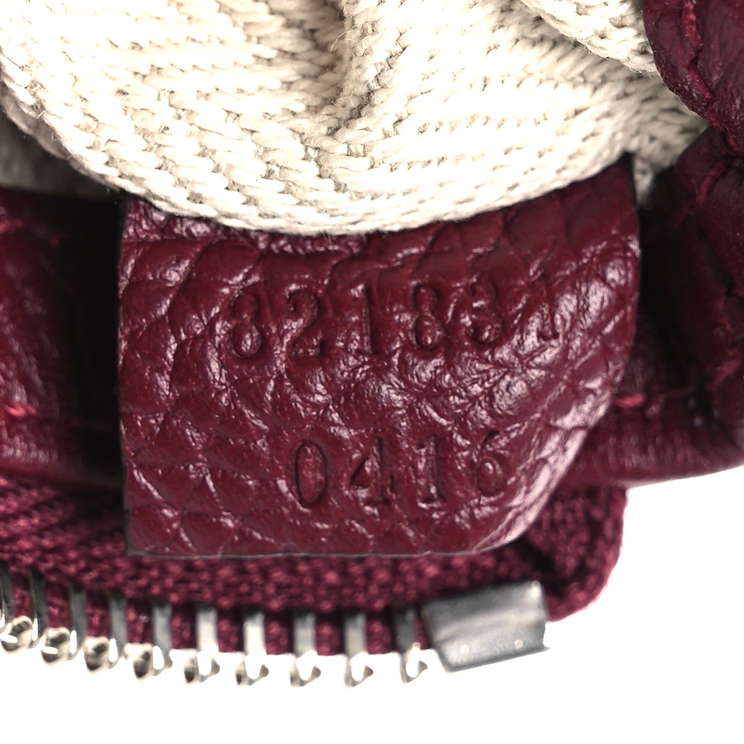Gucci Pebbled Calfskin Mini B Shoulder Bag Red