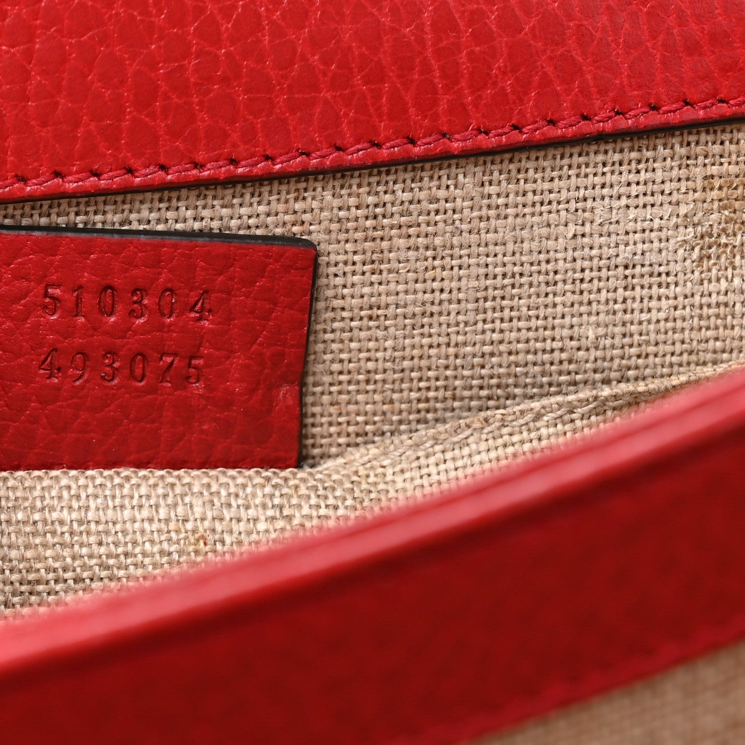 Gucci Dollar Calfskin Small Interlocking G Shoulder Bag Red