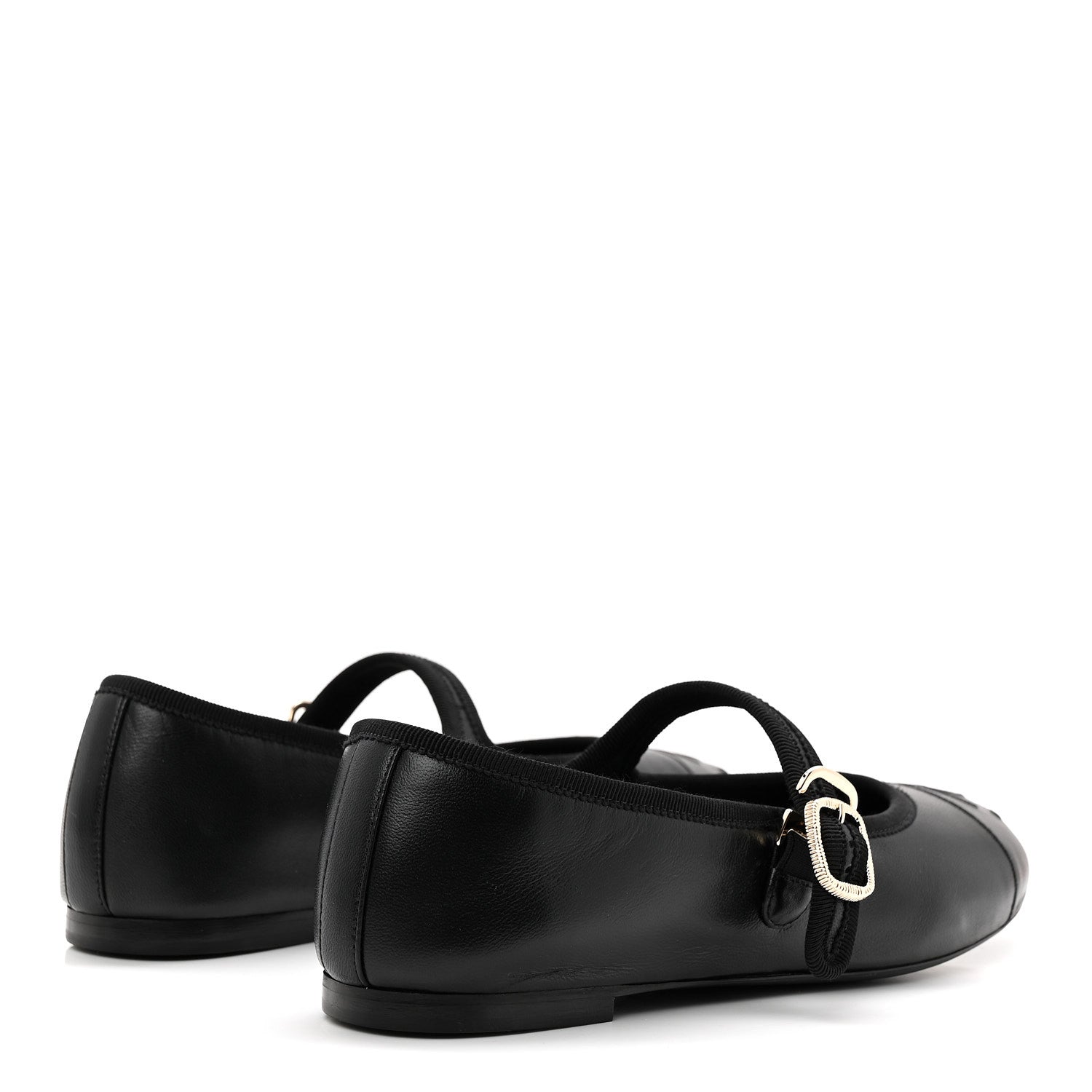 Lambskin Mary Jane Flats 37.5 Black