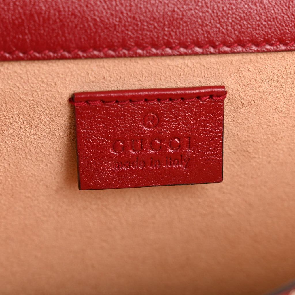 Gucci Tweed GG Monogram Small Dionysus Shoulder Bag White Black Romantic Cherry
