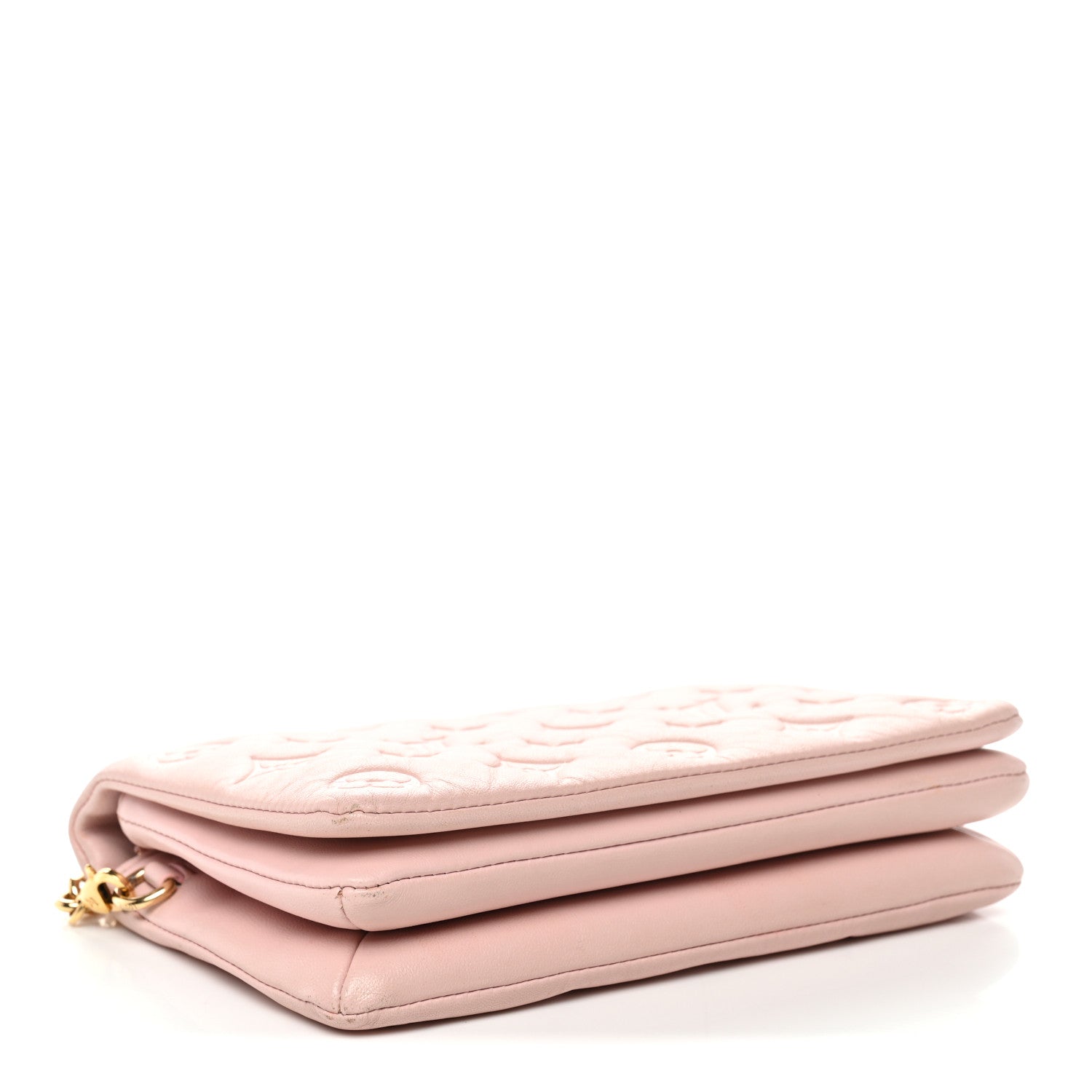 Louis Vuitton Lambskin Embossed Monogram Pochette Coussin Rose