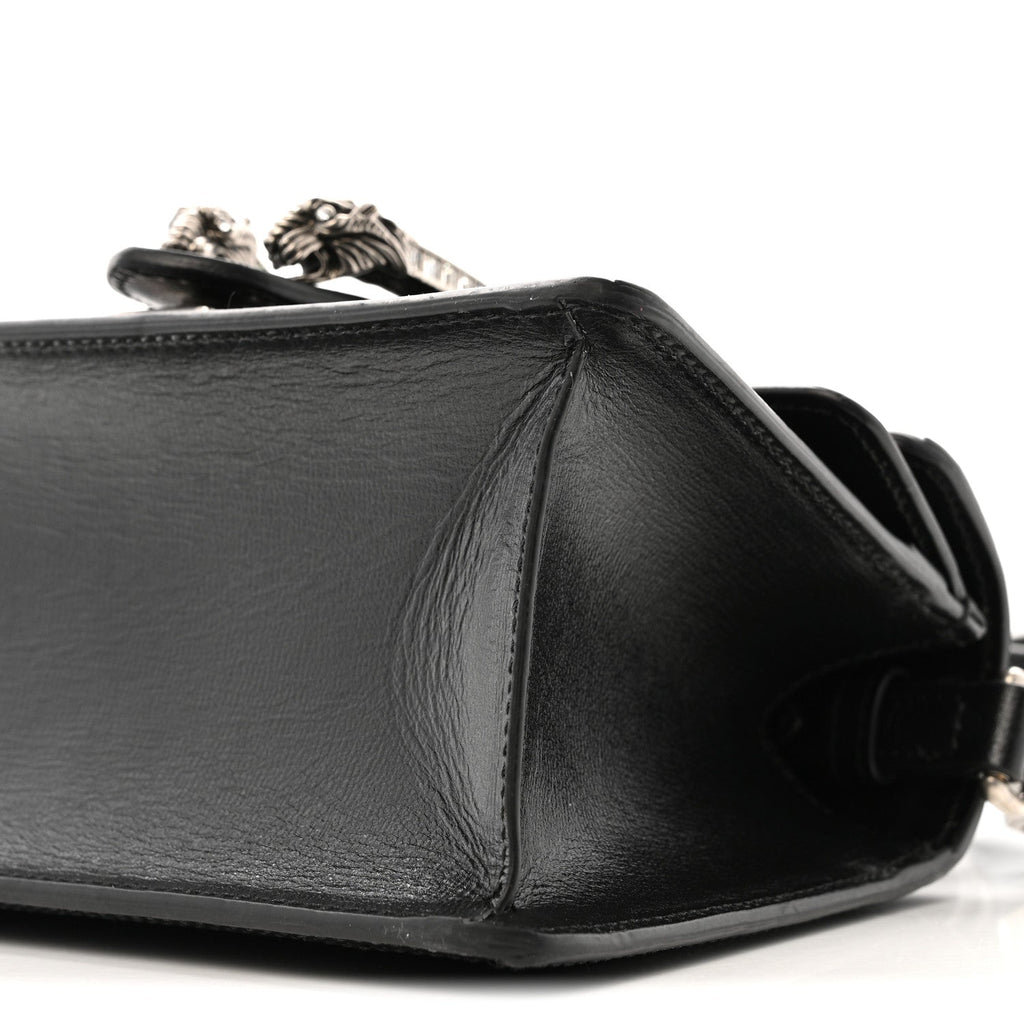 Gucci Satin Crystal GG Monogram Mini Dionysus Top Handle Bag Black