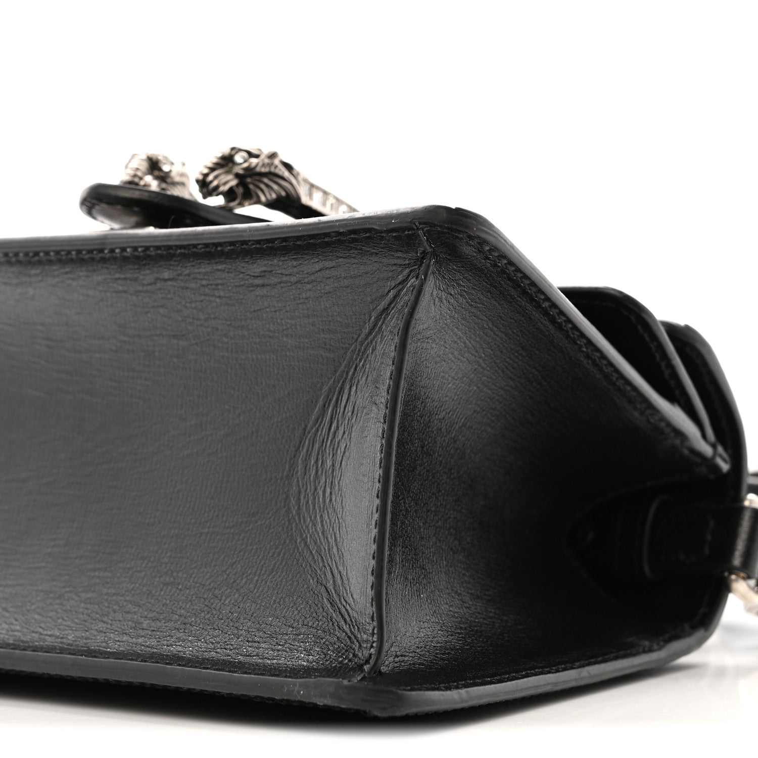 Gucci Satin Crystal GG Monogram Mini Dionysus Top Handle Bag Black