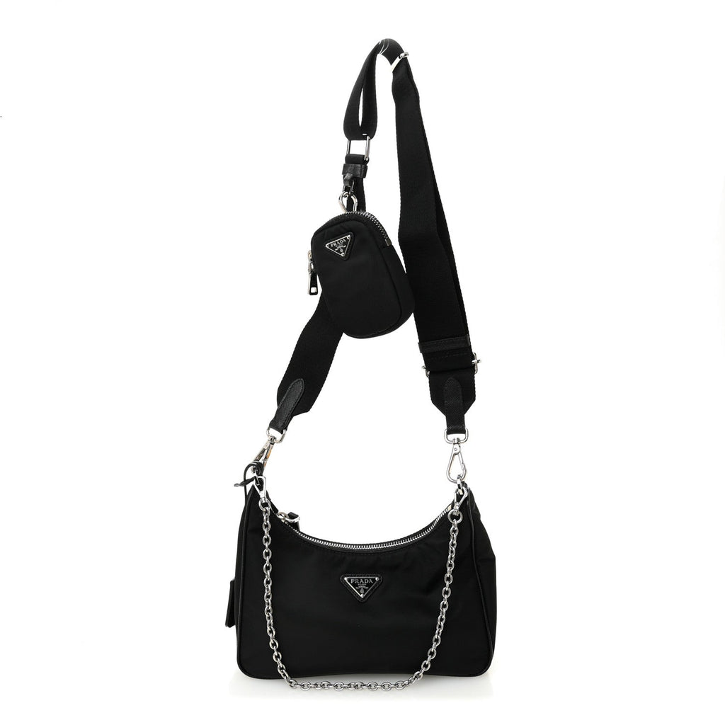 Prada Re-Nylon Saffiano Re-Edition 2005 Shoulder Bag Black