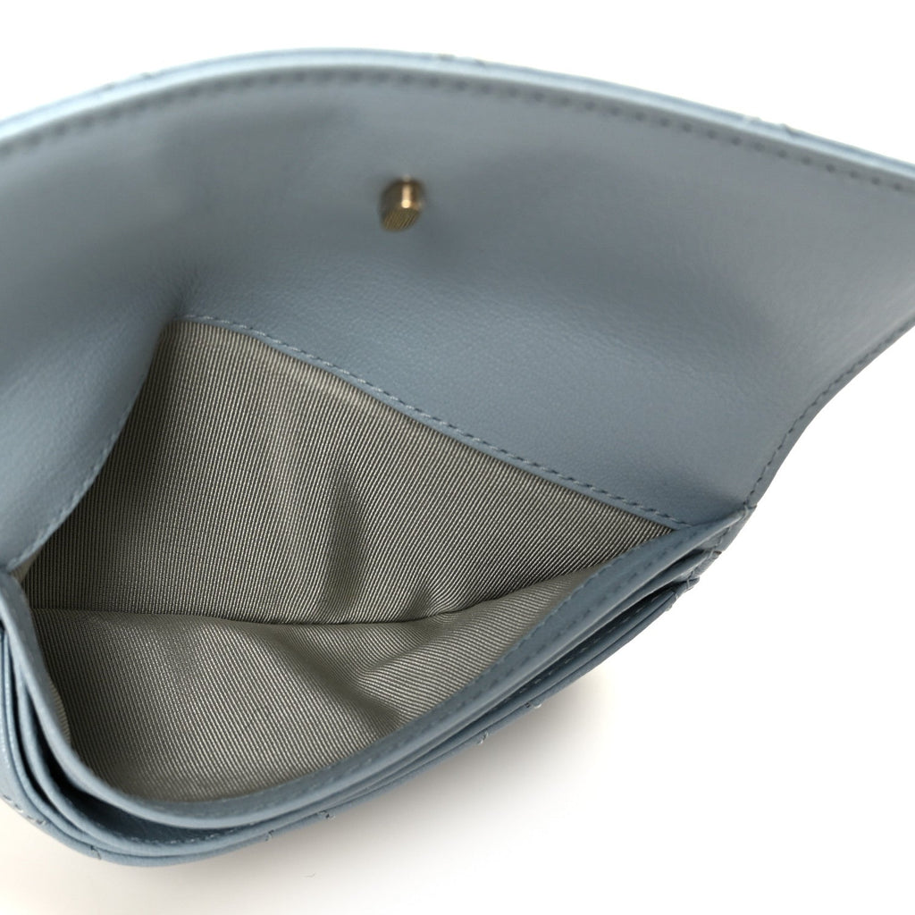 Chanel Goatskin Quilted Tri-Color In & Out Waist Bag Green Blue Pink