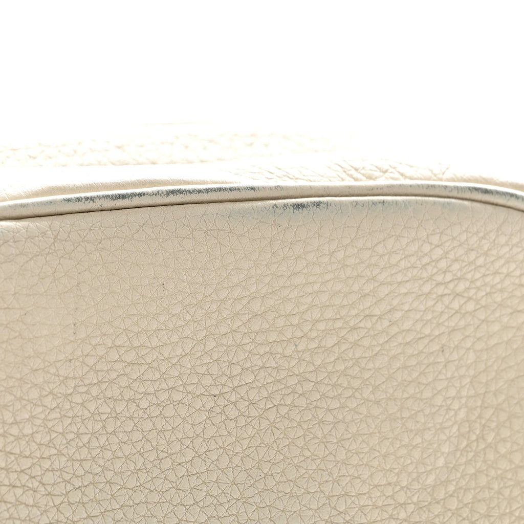 Gucci Pebbled Calfskin Small Soho Disco Bag Off White
