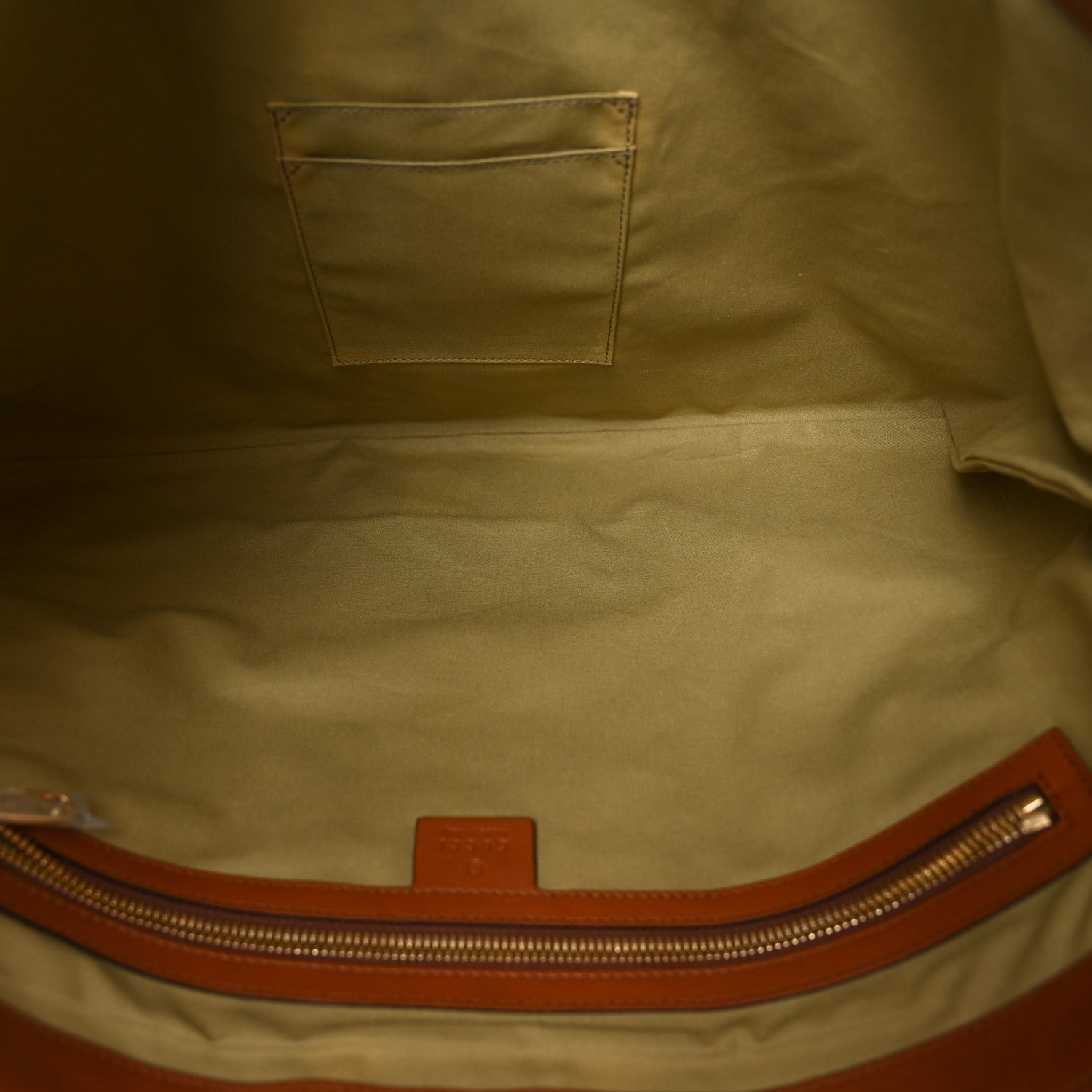 Gucci Vintage Canvas Calfskin Web Large Ophidia Half Moon Hobo Sand Light Cuir
