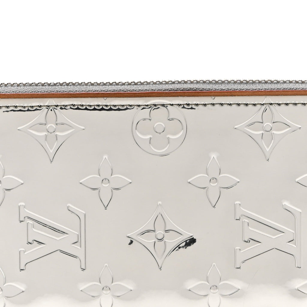 Louis Vuitton Monogram Mirror Zippy Wallet Silver