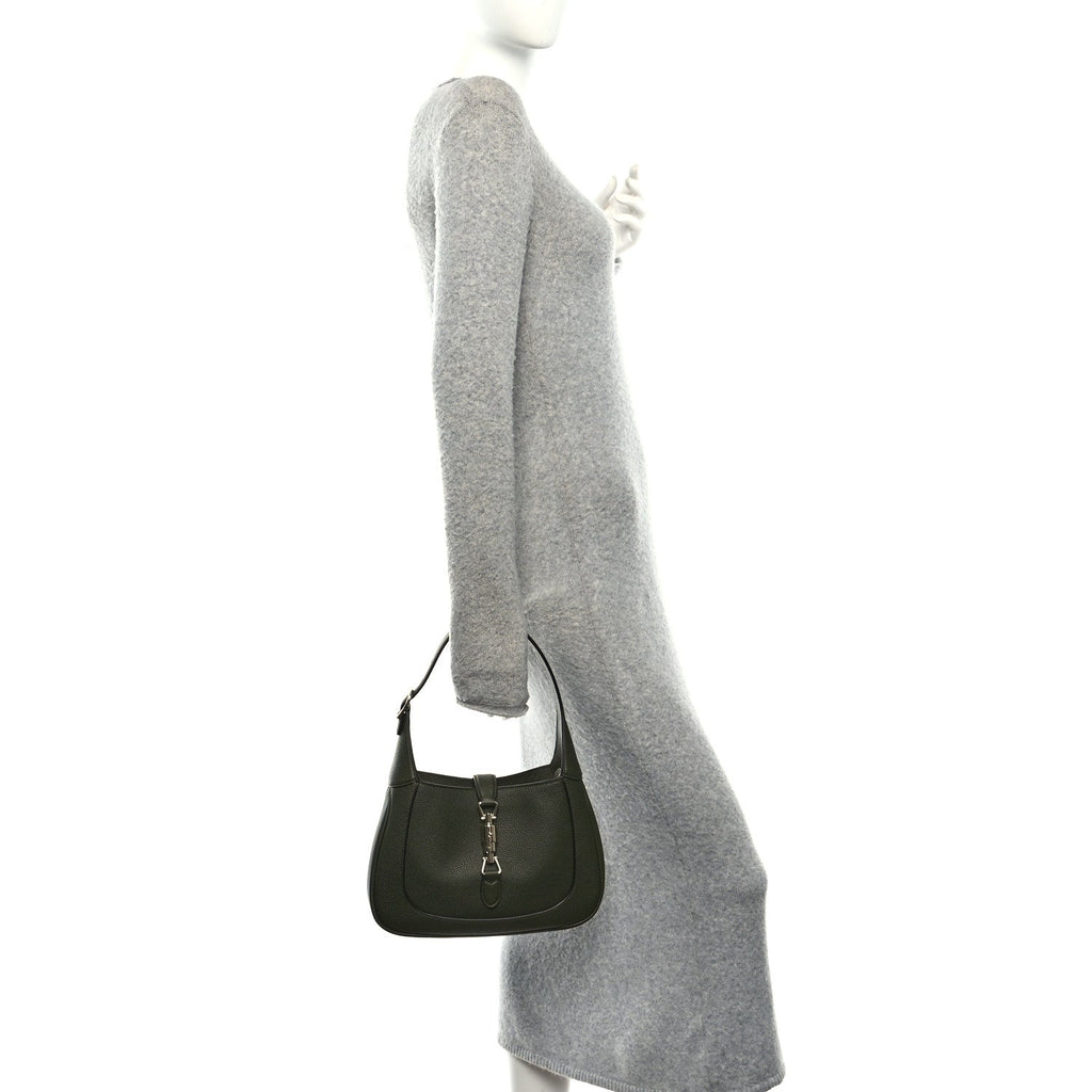 Gucci Grand Prix Calfskin Medium Jackie 1961 Hobo Dark Green