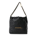 Chanel Shiny Calfskin Quilted Small Chanel 22 Black