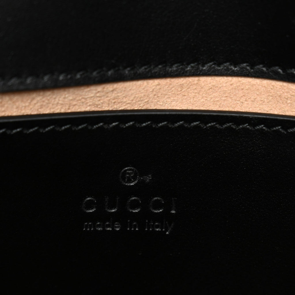 Gucci Calfskin Matelasse Mini GG Marmont Shoulder Bag Black