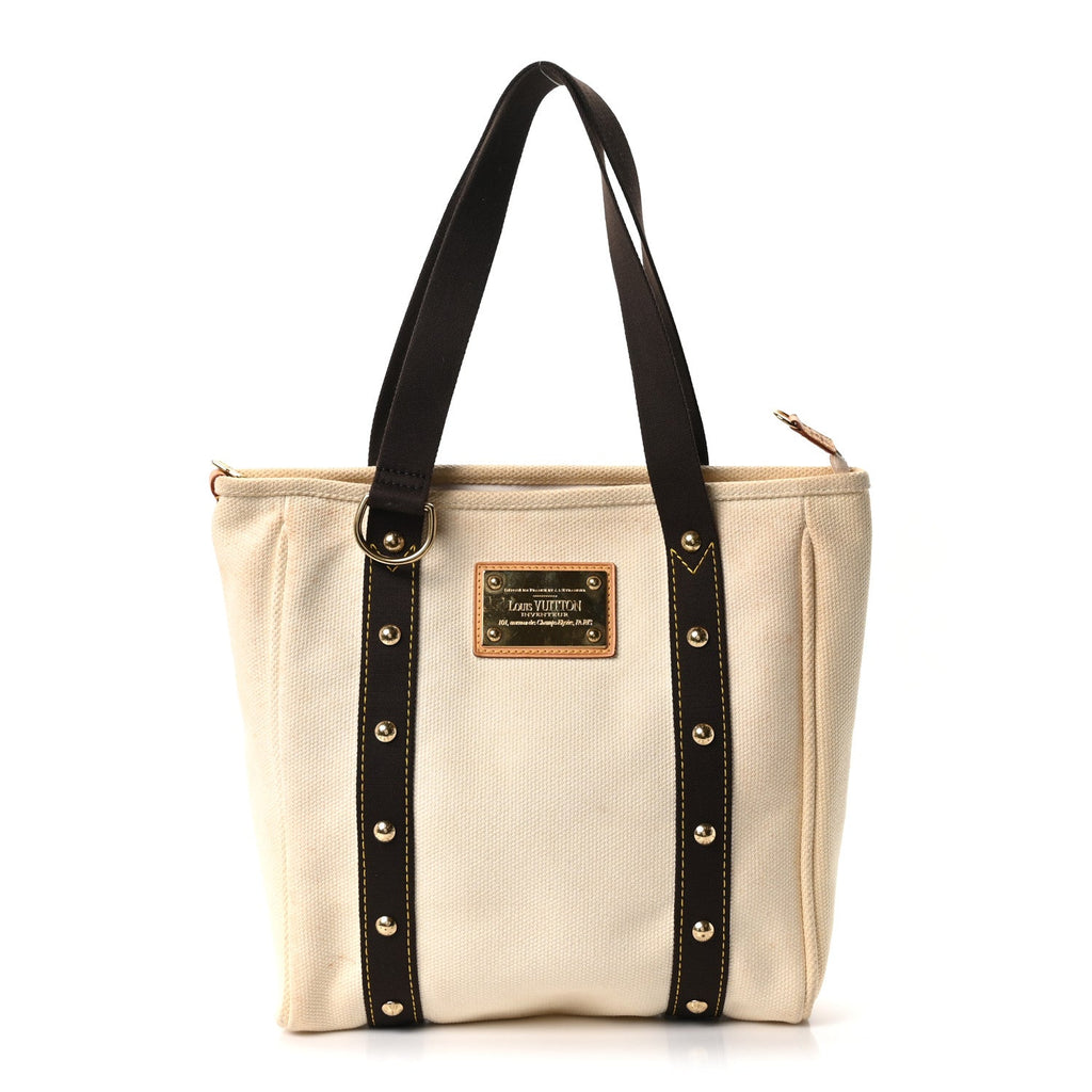 Louis Vuitton Toile Antigua Cabas MM Tote White