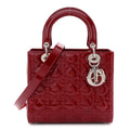 Christian Dior Patent Cannage Medium Lady Dior Red