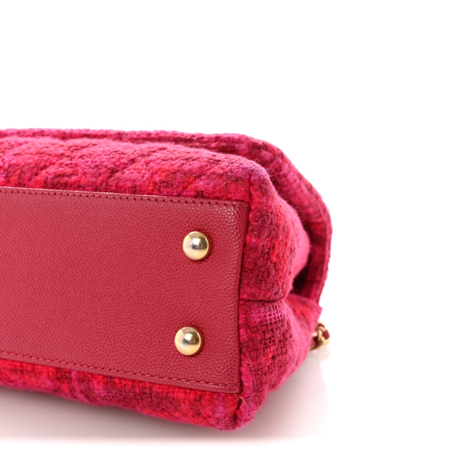 Chanel Tweed Mini Coco Handle Flap Fuchsia
