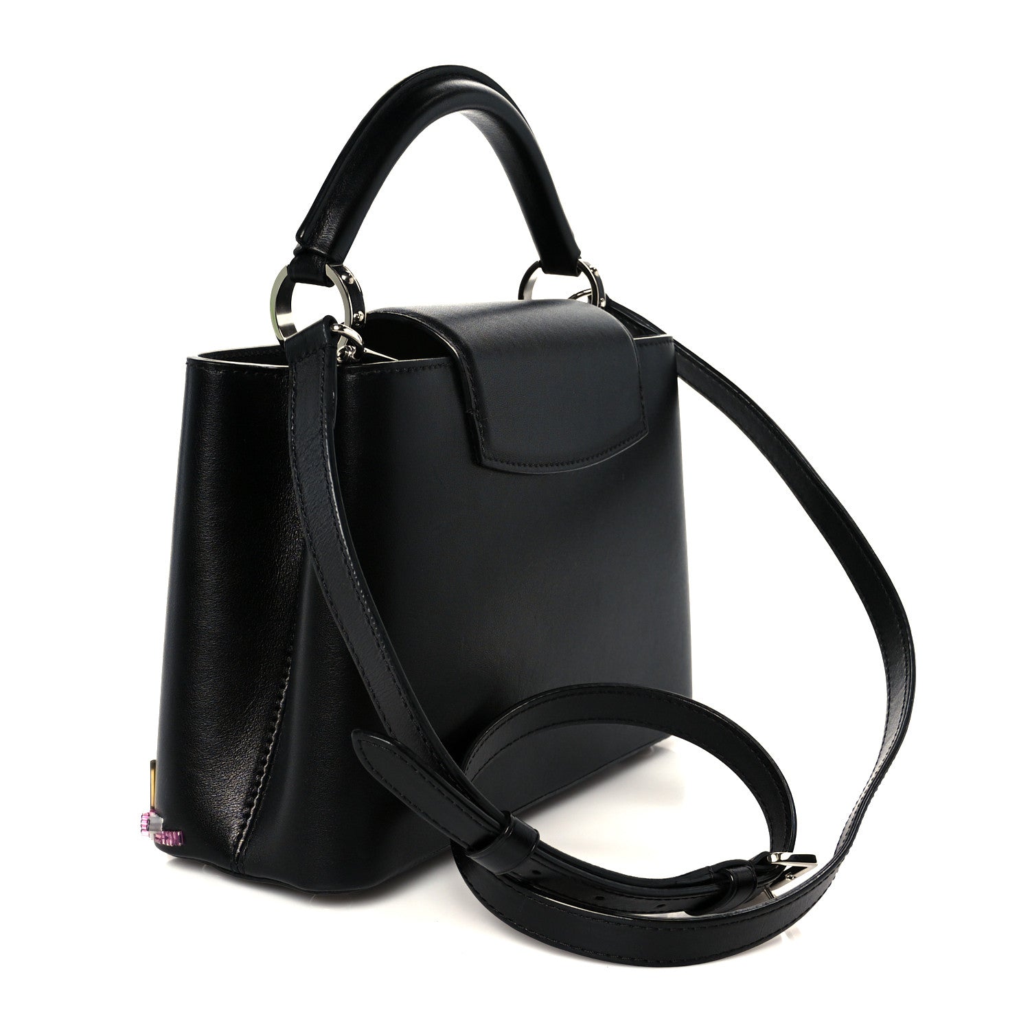 Louis Vuitton Calfskin Karung Beaded Shanghai Skyline Capucines BB Black