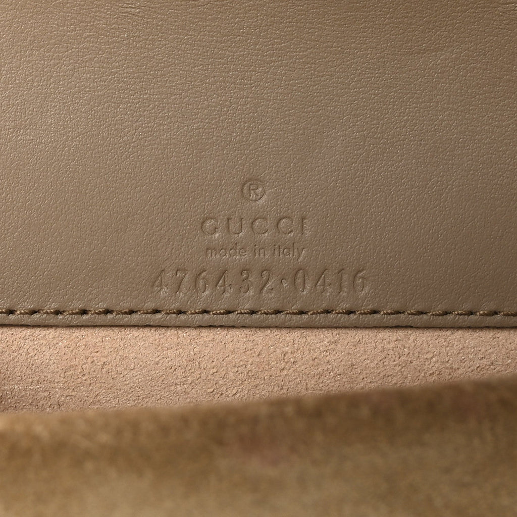 Gucci GG Supreme Monogram Super Mini Dionysus Shoulder Bag Taupe