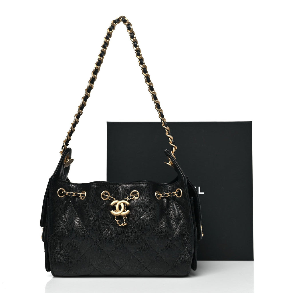 Chanel Caviar Quilted Mini Chanel 25 Handbag Black