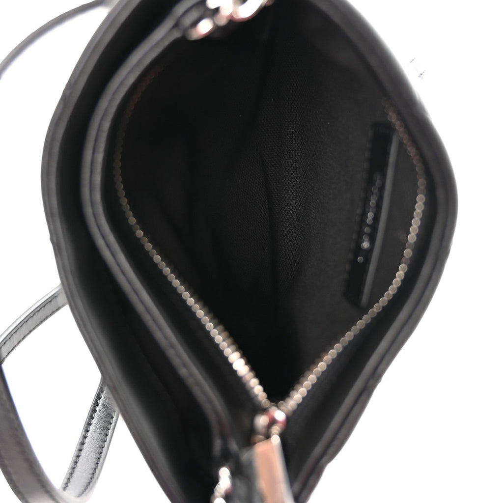 Chanel Lambskin Quilted Uniform Crossbody Bag Black