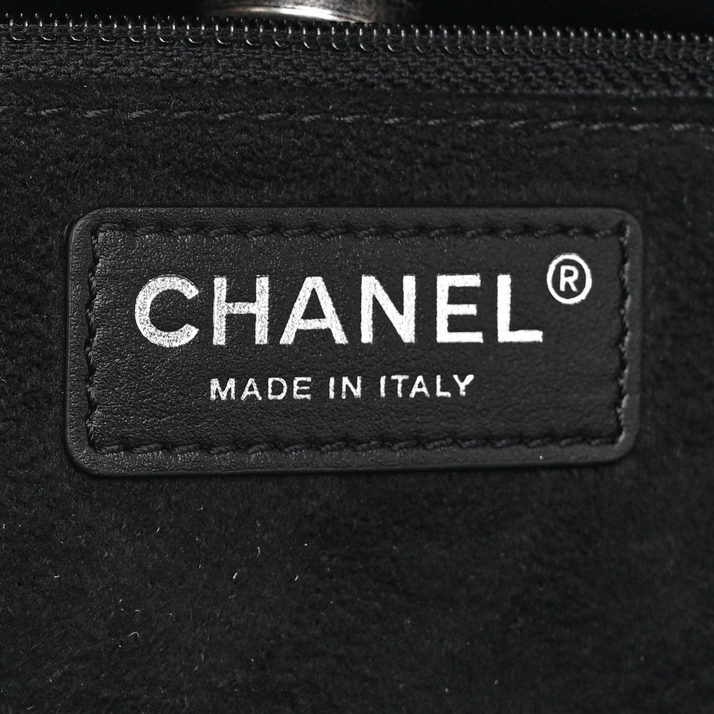 Chanel Caviar Small Studded Deauville Tote Black