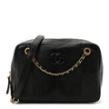 Chanel Lizard Coco Vintage Camera Case Black