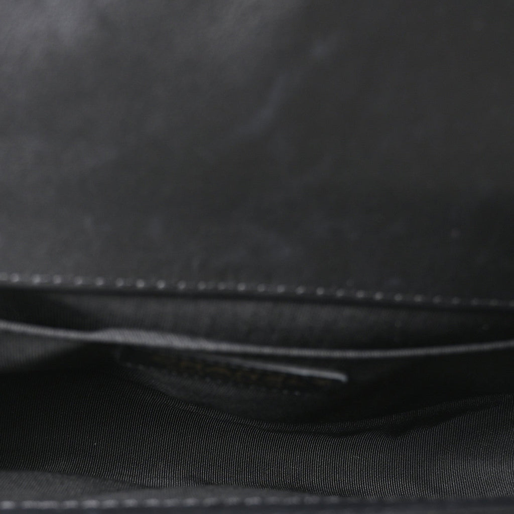 Chanel Calfskin Quilted Medium Boy Top Handle Flap Black
