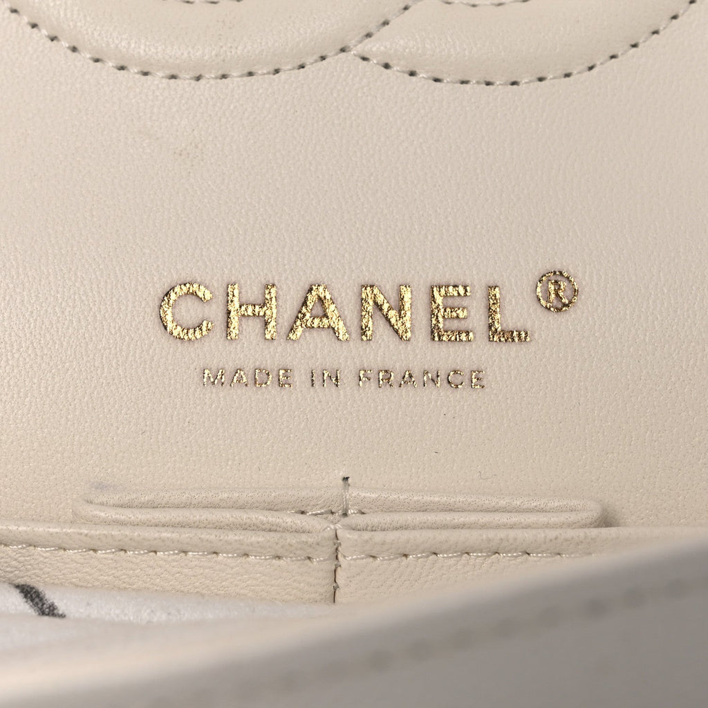 Chanel Caviar Quilted Medium Double Flap White