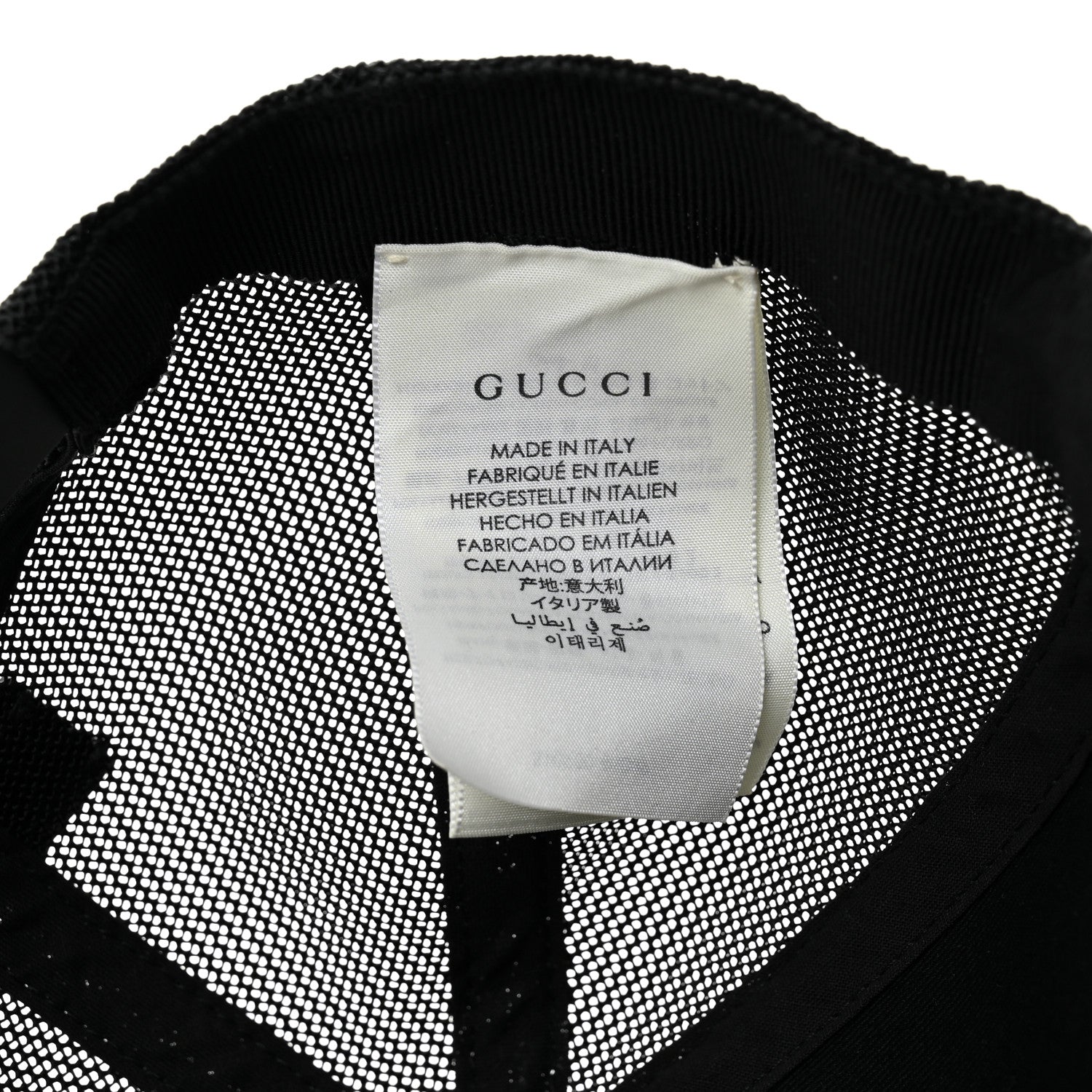 Gucci GG Supreme Monogram Baseball Hat S 57 Black