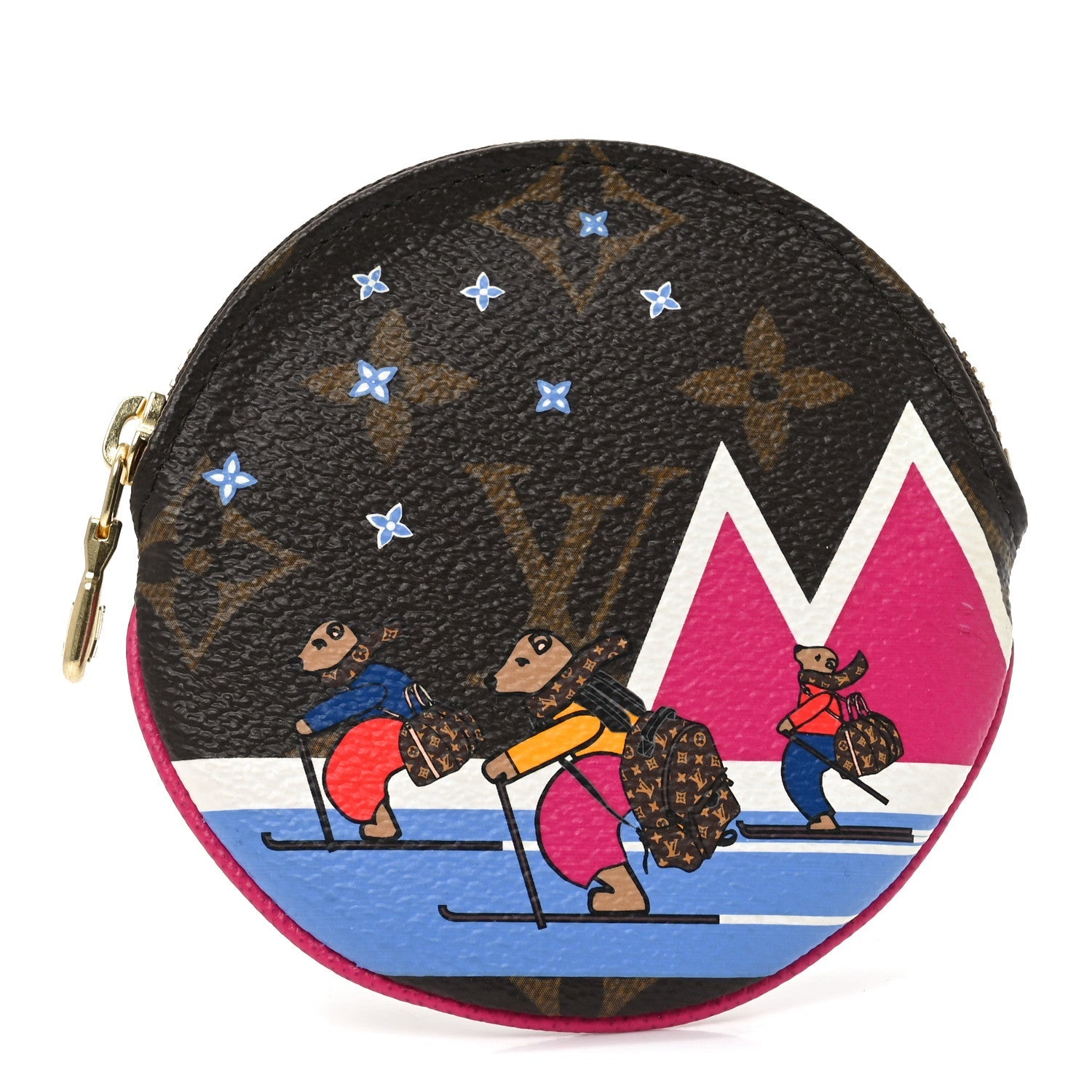 Louis Vuitton Monogram 2018 Christmas Animation Round Coin Purse