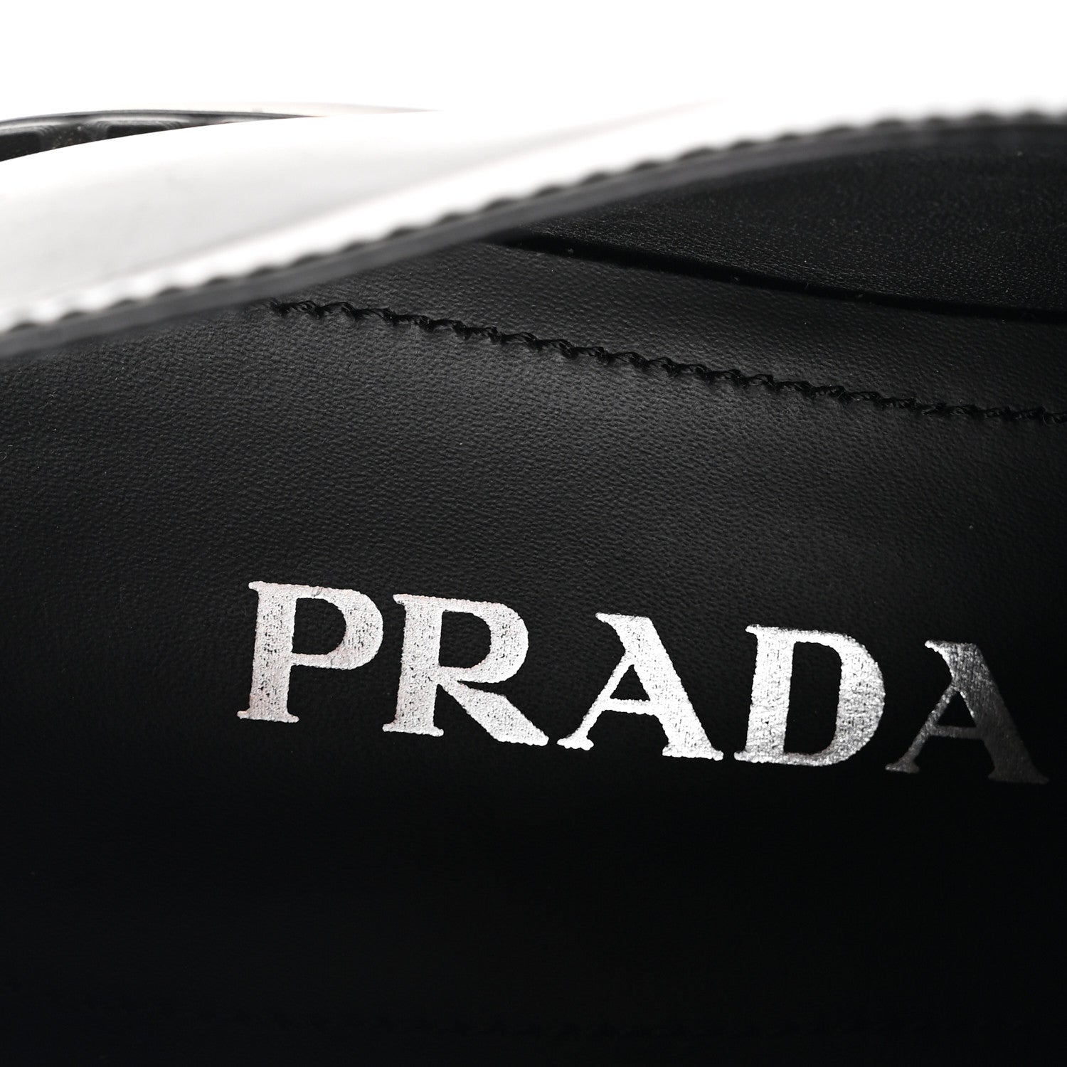 Prada Spazzolato Metal Triangle Logo 50mm Loafers 36.5 Black