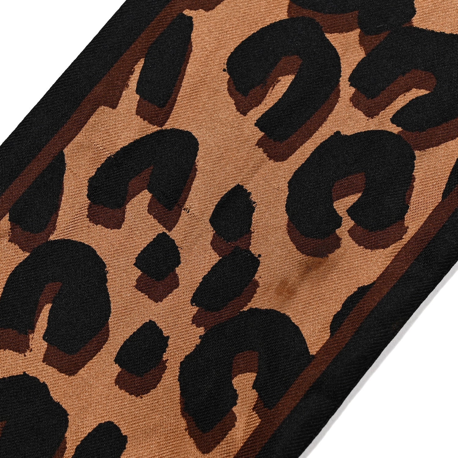 Louis Vuitton Silk Leopard Bandeau Scarf Marron