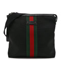 Gucci Techno Canvas Web Messenger Bag Black