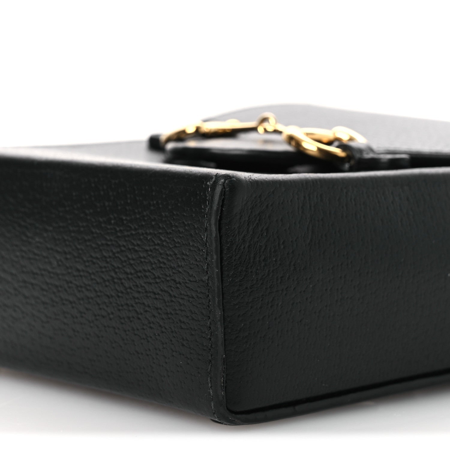 Gucci Dollar Calfskin Vertical Horsebit 1955 Crossbody Bag Black
