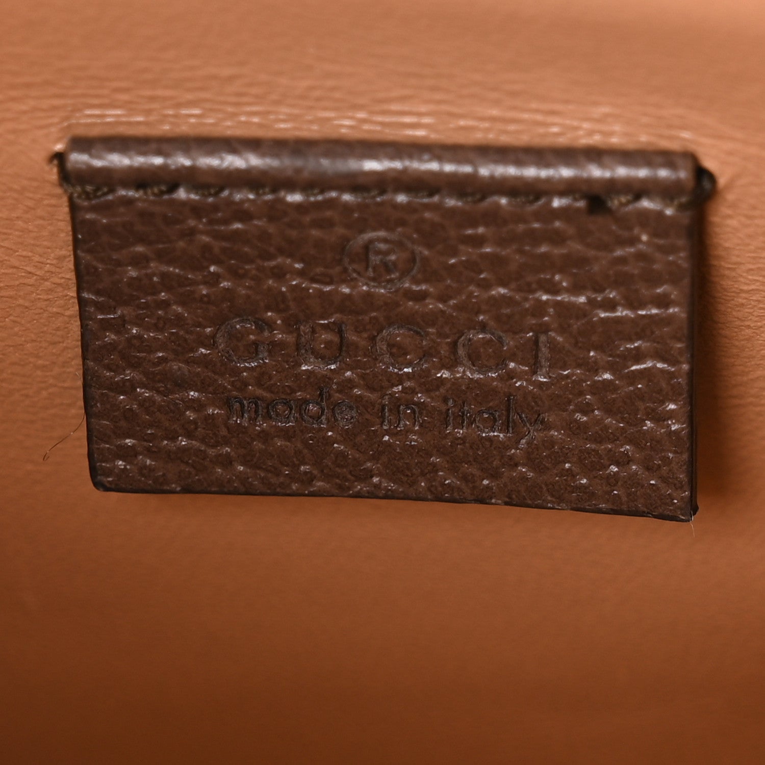Gucci Monogram Jumbo GG Textured Dollar Calfskin Mini Diana Tote Bag Camel Ebony New Acero