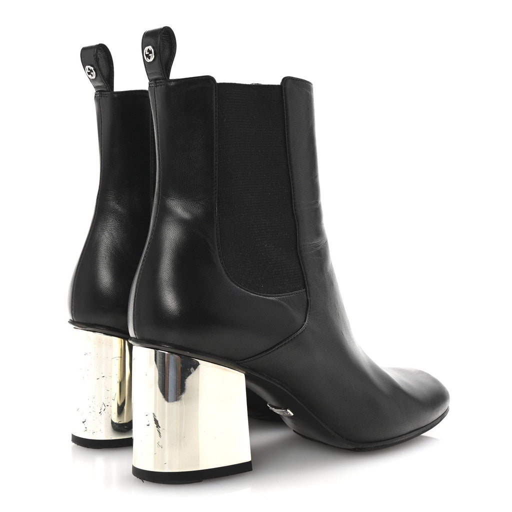 Gucci Nappa Charlotte Ankle Boots 37 Black