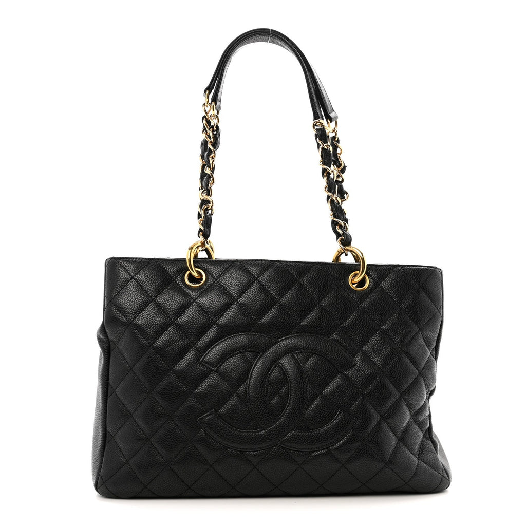 Chanel Caviar Quilted Grand Shopping Tote GST Black