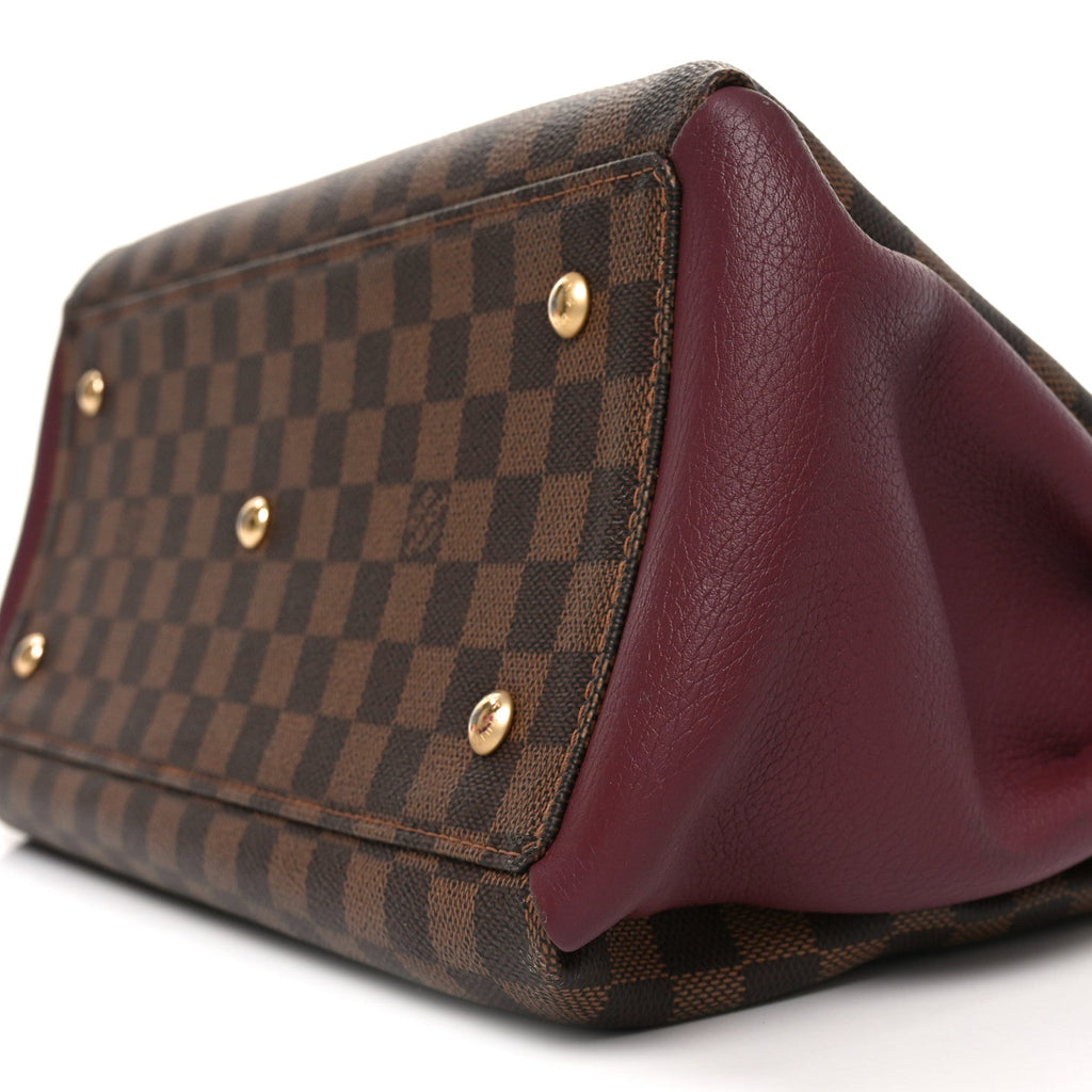 Louis Vuitton Cuir Taurillon Damier Ebene Normandy Bordeaux