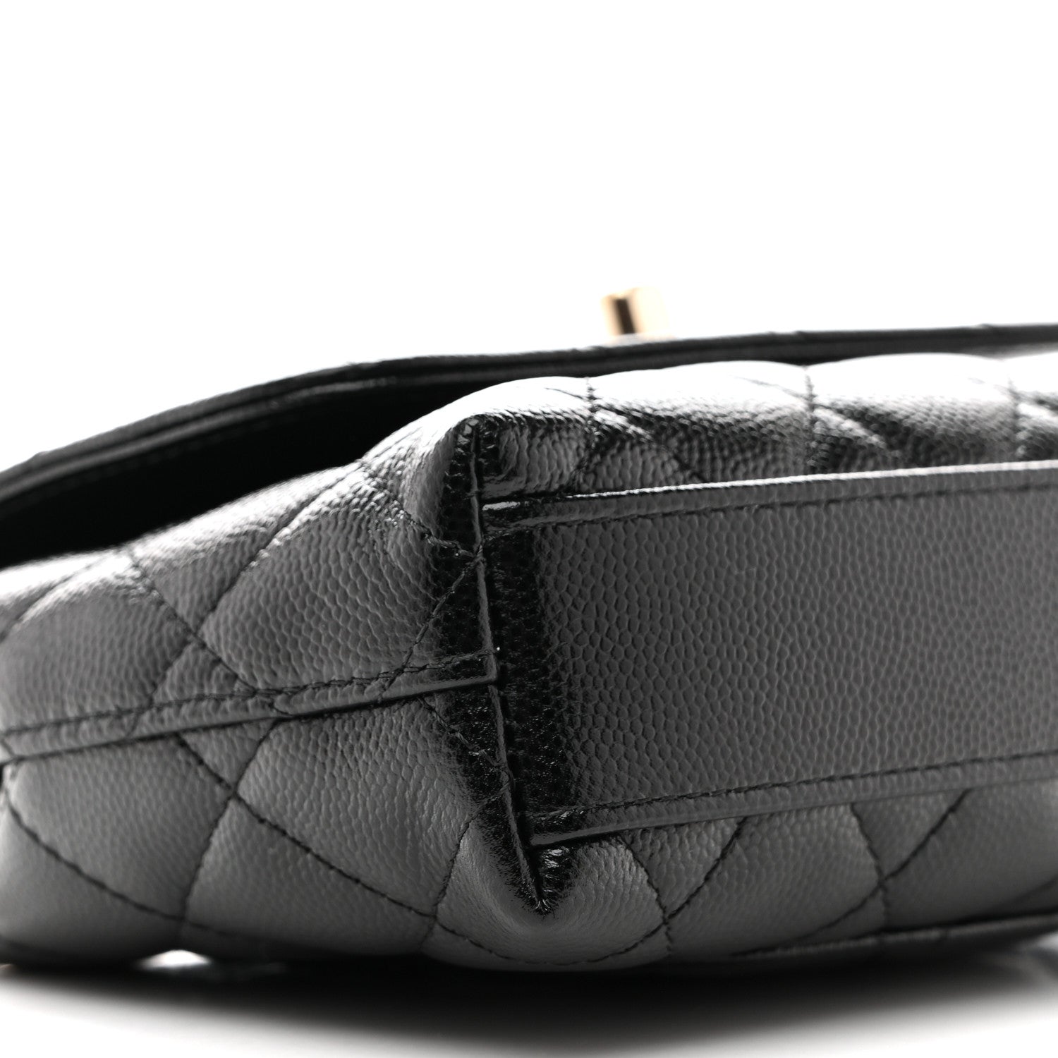 Chanel Caviar Quilted Coco Handle Clutch With Chain Black
