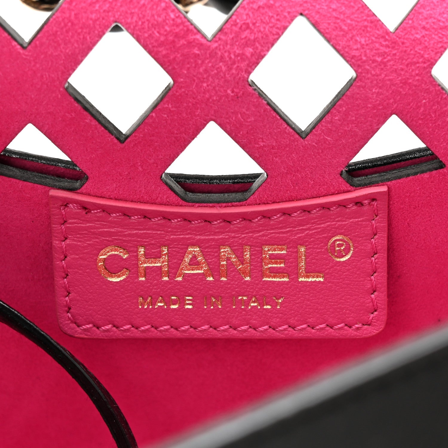 Chanel Lambskin Sea Through Flap Black Multicolor