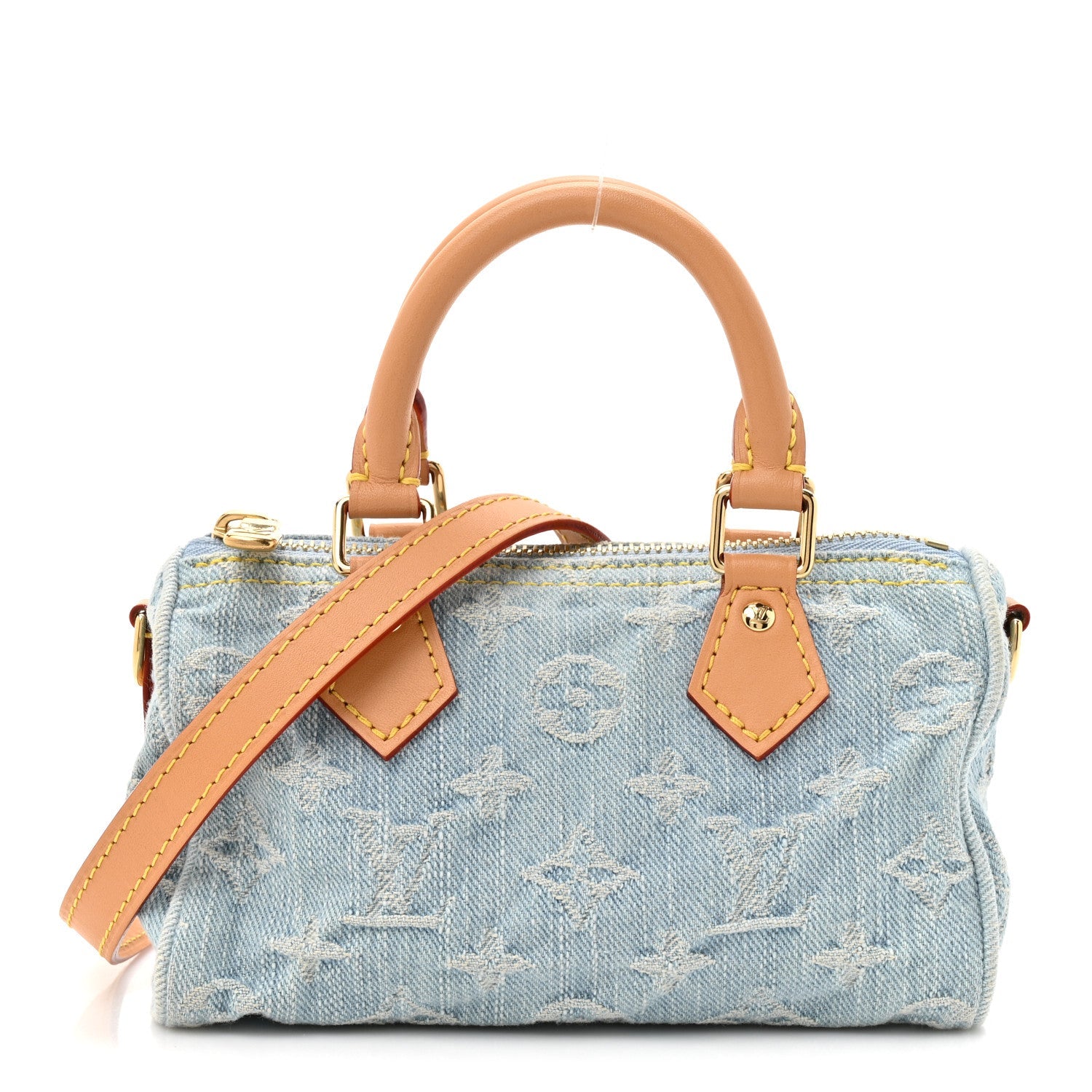 Louis Vuitton Monogram Denim Nano Speedy Sky Blue