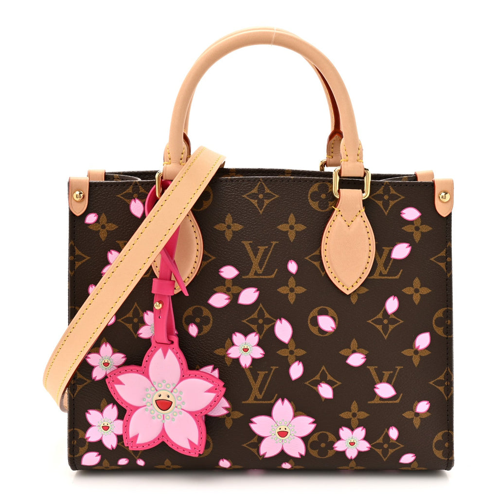 Louis Vuitton LV X TM Monogram Cherry Blossom Onthego PM Sakura Brown
